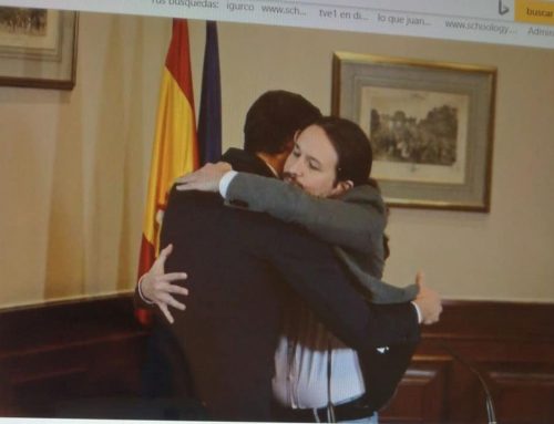 El abrazo de Sánchez e Iglesias tras las elecciones 10-N